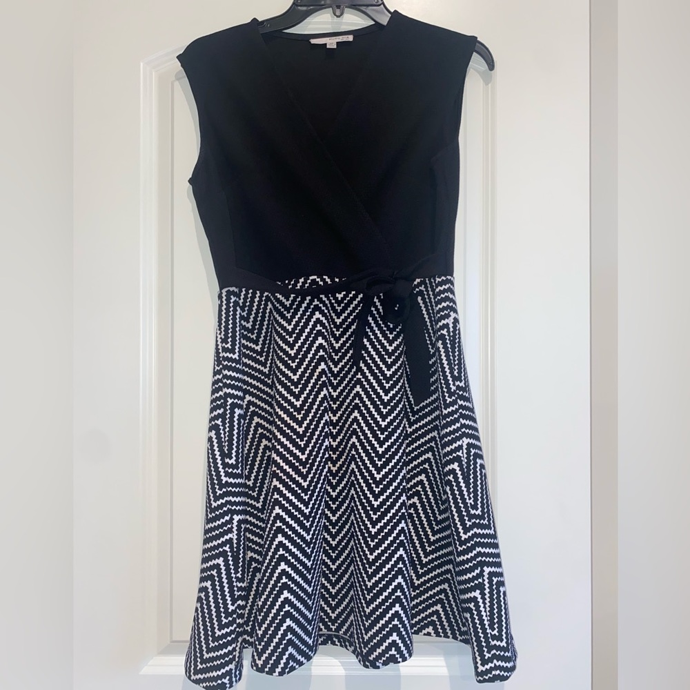 Worn once. Black & white dress.